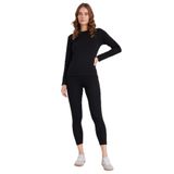 Tudors Kadın Slim Fit Dar Kesim Bisiklet Yaka Termal Alt Üst Takım,Siyah L