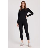 Tudors Kadın Slim Fit Termal Alt Üst Takım, Bisiklet Yaka, Siyah