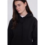 TUDORS Kapüşonlu Kanguru Cepli Relax Fit Pamuklu Sweatshirt, L, SW250024, Siyah, kadın