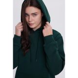 TUDORS Kapüşonlu Kanguru Cepli Relax Fit Sweatshirt, M, SW250024, Yeşil, kadın
