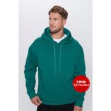 TUDORS Kapüşonlu Sweatshirt İçi Polarlı Pamuklu Petrol Yeşil, S, SW240001-01, Petrol Yeşil, erkek