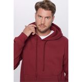 TUDORS Kapüşonlu Sweatshirt Oversize Geniş Kesim İçi Polarlı, M, SW240001-01, Bordo, erkek