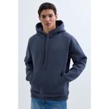 TUDORS Kapüşonlu Sweatshirt Oversize Geniş Kesim İçi Polarlı, M, SW240001-01, Gri, erkek
