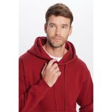 TUDORS Kapüşonlu Sweatshirt Oversize Geniş Kesim İçi Polarlı, S, SW240001-01, Bordo, erkek
