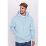 TUDORS Kapüşonlu Sweatshirt Oversize Geniş Kesim İçi Polarlı, S, SW240001-01, Mavi, erkek