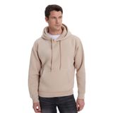 TUDORS Kapüşonlu Sweatshirt Oversize Geniş Kesim İçi Polarlı, XL, SW240001-01, Taş, erkek