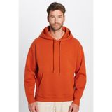 TUDORS Kapüşonlu Sweatshirt Oversize Geniş Kesim Pamuklu Yumuşak Dokulu, M, SW240001-01, Kiremit, erkek