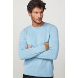 TUDORS Kazak Bisiklet Yaka Petek Desenli, XL, Slim Fit Bisiklet Yaka Petek Desenli, Mavi, Erkek