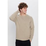TUDORS Kazak Bisiklet Yaka, S, Slim Fit Bisiklet Yaka Petek Desenli, Yeşil, Erkek