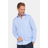 Tudors Klasik Fit Uzun Kollu Pamuklu Kolay Ütü Çizgili Erkek Gömlek - 2XL - Karışık