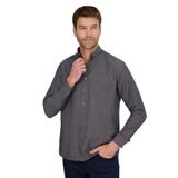 TUDORS Klasik Fit Uzun Kollu Pamuklu Oxford Gömlek, XXL, KL220008-301, Siyah, Erkek