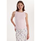 Tudors Modal Kumaş Slim Fit Bisiklet Yaka Bluz, S, BYGM2540, Pembe, Kadın
