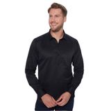 TUDORS Modern Fit Dar Kesim Pamuklu Kolay Ütü Armürlü Gömlek, XL, MD220010-359, Siyah, Erkek
