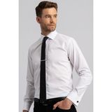Tudors Modern Slim Fit Çift Manşet Erkek Beyaz Gömlek