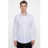 Tudors Modern Slim Fit Pamuklu Kolay Ütü Erkek Beyaz Gömlek