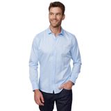 Tudors Modern Slim Fit Uzun Kollu Düz Saten Pamuklu Erkek Mavi Gömlek,Mavi1 M