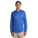 TUDORS Modern Slim Fit Uzun Kollu Düz Saten Pamuklu Sax Mavi Gömlek, XL, MD220005-169, Sax Mavi, Erkek