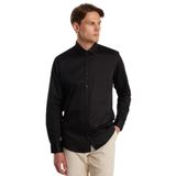 Tudors Modern Slim Fit Uzun Kollu Pamuk Saten Premium Seri Erkek Siyah Gömlek - XL