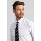 Tudors Modern Slim Fit Uzun Kollu Pamuklu Kolay Ütü Armürlü Beyaz Erkek Gömlek - XL