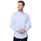 TUDORS Modern Slim Fit Uzun Kollu Pamuklu Kolay Ütü Armürlü Gömlek, XL, MD14001-633, Mavi, Erkek