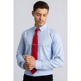 TUDORS Modern Slim Fit Uzun Kollu Pamuklu Kolay Ütü Armürlü Gömlek, XL, MD17004-585, Mavi, Erkek