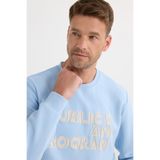 TUDORS Oversize Baskılı Sweatshirt, XXL, SW250009, Mavi, erkek