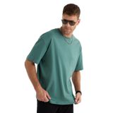 TUDORS Oversize Geniş Kesim%100 Pamuk Yumuşak Dokulu Basic Bisiklet Yaka Tişört, M, TS240021-SPH, Çağla, Erkek