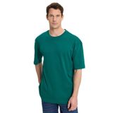 TUDORS Oversize Geniş Kesim%100 Pamuk Yumuşak Dokulu Basic Bisiklet Yaka Tişört, XL, TS240021-SPH, Yeşil, Erkek