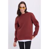 TUDORS Oversize Sweatshirt Bisiklet Yaka Pamuklu İçi Polarlı, SW250032