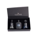 Tudors Özel Hediye Kutulu 3'lü Limon-Bergamot 100 ML Uzun Süre Kalıcı Erkek Parfüm Seti