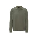 TUDORS Polo Yaka T-shirt Standart Fit Uzun Kollu Pamuklu, L, TS250002, Haki, Erkek