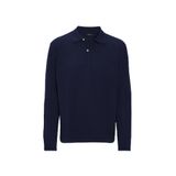 TUDORS Polo Yaka T-shirt Standart Fit Uzun Kollu Pamuklu, S, TS250002, Lacivert, Erkek