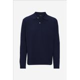 TUDORS Polo Yaka T-shirt Standart Fit Uzun Kollu Pamuklu, XL, TS250002, Lacivert, Erkek