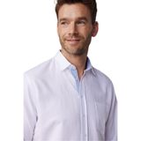 TUDORS Regular Fit Klasik Kesim Spor Yaka Oxford Garnili Gömlek, XL, KL230037-700, Beyaz, Erkek
