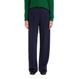 TUDORS Regular Fit Klasik Kesim Yüksek Bel Geniş Paça Pantolon, 44, PN250050, Lacivert, Kadın