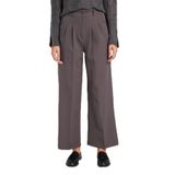 TUDORS Regular Fit Klasik Kesim Yüksek Bel Geniş Paça Pantolon, 46, PN250045, Antrasit, Kadın