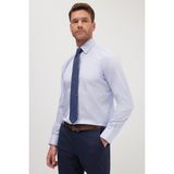 Tudors Regular Fit Mavi Non-Iron %100 Pamuk Doğa Dostu Ekoteks Belgeli Ütü Gerektirmez Gömlek - 2XL