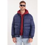 TUDORS Regular Fit Mont, XL, Regular Fit Mont, Lacivert, Erkek, MT250001