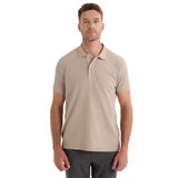 TUDORS Regular Fit Polo Yaka T-shirt Pamuklu, S, CT240006, Taş, Erkek