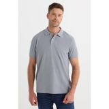 TUDORS Regular Fit Polo Yaka T-shirt Pamuklu Yumuşak Dokulu, XL, CT240006, Gri, Erkek