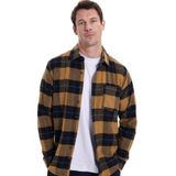TUDORS Regular Fit Rahat Kesim Kışlık Kareli Oduncu Gömlek, L, KL250021-3047, Siyah, Sarı, Mavi, Erkek