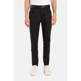TUDORS Regular Fit Rahat Kesim Mevsimlik Kanvas Pantolon, 38, PN250005, Siyah, Erkek