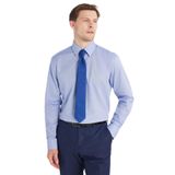 TUDORS Regular Fit Saks Mavi Non-Iron%100 Pamuk Gömlek, L, KL240027, Saks Mavi, Erkek