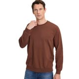 TUDORS Relax Fit Bisiklet Yaka Sweatshirt, L, SW250013, Kahverengi, erkek
