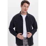 TUDORS Relax Fit Denim Ceket, M, RF220021-800, Siyah, Erkek