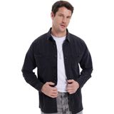 TUDORS Relax Fit Denim Ceket, S, RF220021-800, Siyah, Erkek