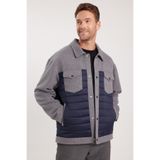 TUDORS Relax Fit Kapitone Mont Erkek, S, Relax Fit Kapitone Mont, Lacivert, mens