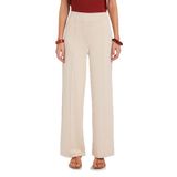 TUDORS Relax Fit Modal Kumaş Yüksek Bel Geniş Paça Pantolon, S, PN250052, Taş, Kadın