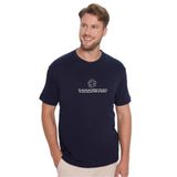 TUDORS Relax Fit Organik Pamuk Bisiklet Yaka Tişört, M, ST240006-203, Lacivert, Erkek