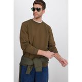 TUDORS Relax Fit Pamuklu İçi Polarlı Bisiklet Yaka Sweatshirt, XL, SW220005-000, Yeşil, erkek